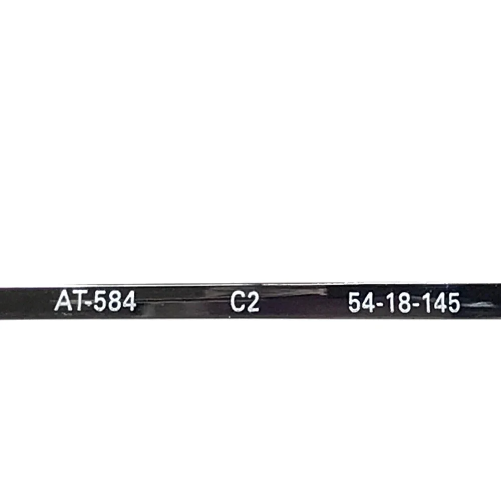 Adin Thomas Eyeglasses Frames AT-584 C2 Matte Black Silver Half Rim 54-18-145